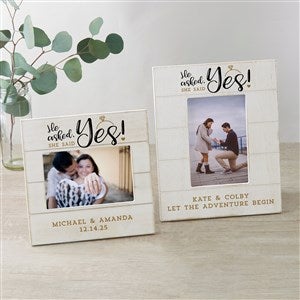 He Asked, She Said Yes Personalized Engagement Picture Frame - 24260 He Asked, She Said Yes Personalized Engagement Picture Frame - 24260
