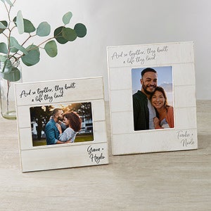 Together They Built A Life Personalized Shiplap Picture Frame - 4x6  Horizontal