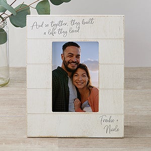 Together They Built A Life Personalized Shiplap Picture Frame - 4x6 Vertical - 24261-4x6V