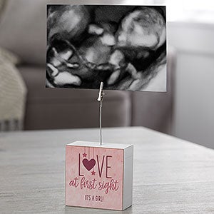At First Sight Personalized Sonogram Photo Clip Block - 24263-1