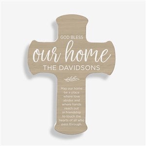 God Bless Our Home Personalized Wall Cross - 5x7 - 24290-S