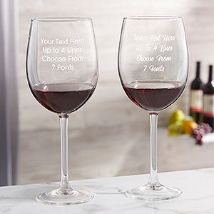 Personalized Wine Tumblers - Horizontal Text