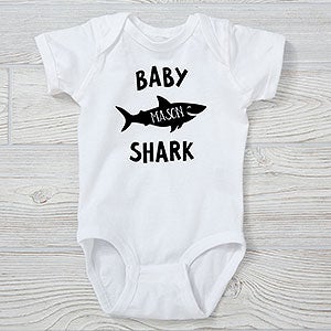 Baby Shark Personalized Baby Bodysuit - 24368-CBB
