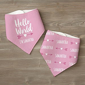 Hello World Personalized Bandana Bibs - 24385-BB