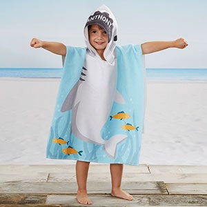 Shark Personalized Kids Poncho Beach & Pool Towel - 24391
