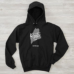 State Pride Personalized Adult Black Hooded Sweatshirt - 24406-S