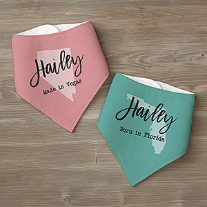 State Pride Personalized Bandana Bibs- Set of 2 - 24408-BB