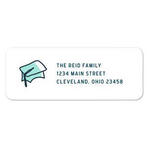 Graduation Cap Address Labels - 24443