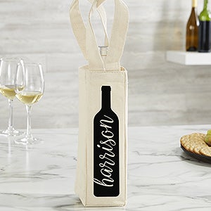 Just For Them Personalized Wine Tote Bag - 24451