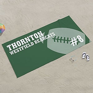 Football Personalized 30x60 Beach Towel - 24476