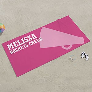 Cheerleading Personalized 35x72 Beach Towel - 24481-L