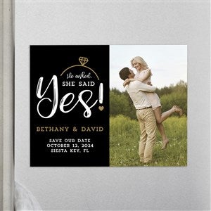 She Said Yes Save the Date Photo Magnets - 24482-M-P