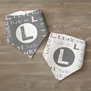 Youthful Name For Him Personalized Bandana Bibs- Set of 2 - 24496-BB