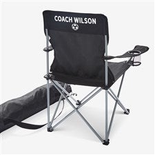 Sports Fan Personalized Black Camping Chair - 24499
