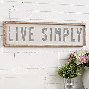 Rustic Expressions Personalized Horizontal Whitewashed Barnwood Frame- 30 x 8 - 24543-30x8