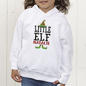 Christmas Elf Personalized Toddler Hooded Sweatshirt - 24564-CTHS