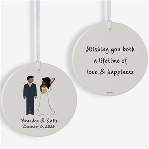 Wedding Couple philoSophies® Personalized Ornament- 3.75 Matte - 2 Sided - 24565-2L