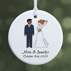 Wedding Couple philoSophies® Personalized Ornament- 2.85 Glossy - 1 Sided - 24565-1