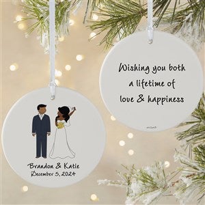 Wedding Couple philoSophies® Personalized Ornament- 3.75 Matte - 2 Sided - 24565-2L