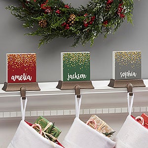 Sparkling Name Personalized Stocking Holder - 24579