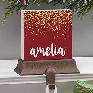 Sparkling Name Personalized Stocking Holder - 24579