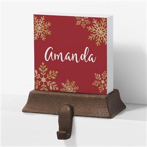 Glistening Snowflake Personalized Stocking Holder - 24582
