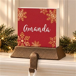 Glistening Snowflake Personalized Stocking Holder - 24582