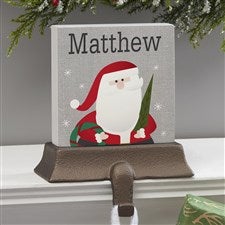 Wintry Cheer Santa Personalized Stocking Holder - 24583-S