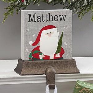 Wintry Cheer Santa Personalized Stocking Holder - 24583-S