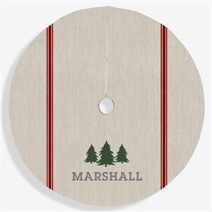 Christmas Plaid Icon Personalized Christmas Tree Skirt - 24593