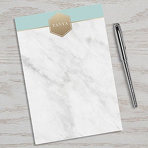 Modern Marble Personalized Notepad - 24614
