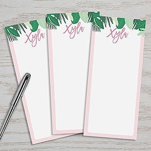 Palm Leaves Personalized Notepad Set Of 3 - 24620