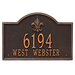 Bayou Vista Personalized Aluminum Address Plaque- Oil Rubbed Bronze - 24633D-OB