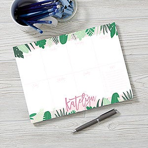 Palm Leaves Personalized 8.5x11 Weekly Planner - 24651-S