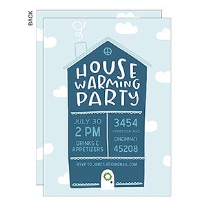 Blue House Housewarming Invitation - 24683