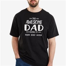 This Awesome Dad Belongs To Personalized Hanes® Adult T-Shirt - 24708-AT