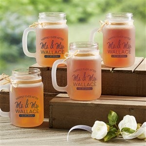 Stamped Elegance Personalized Frosted Mason Jar - 24727