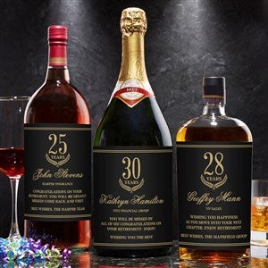 Retirement Personalized Liquor Bottle Label - 24734-L