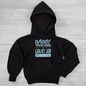 Daddy, You're Doing A Great Job Personalized Hanes® Kids Hooded Sweatshirt - 24738-YHS