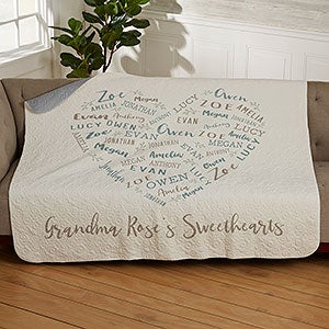 Farmhouse Heart Personalized 50x60 Quilted Blanket - 24760-Q
