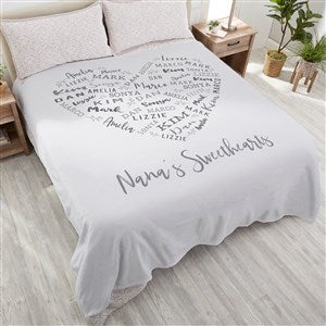 Farmhouse Heart Personalized 90x90 Plush Queen Fleece Blanket - 24760-QU