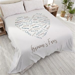 Farmhouse Heart Personalized 90x108 Plush King Fleece Blanket - 24760-K