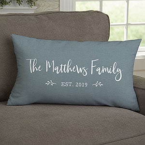 Farmhouse Heart Personalized Lumbar Velvet Throw Pillow - 24761-LBV