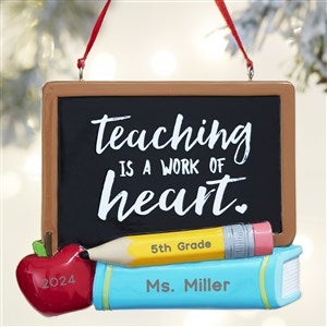 Teachers Chalkboard Personalized Ornament - 24779