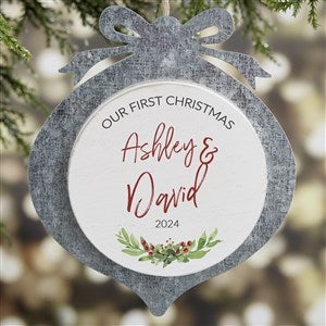 First Christmas Personalized Galvanized Wedding Ornament - 24810