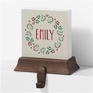 Christmas Wreath Personalized Stocking Holder - 24824