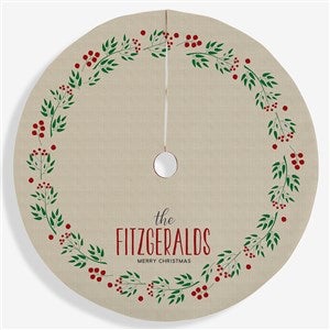 Christmas Wreath Personalized Christmas Tree Skirt - 24825