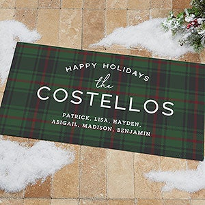 Woodsy Winterland Personalized Christmas Doormat - 24x48 - 24841-O