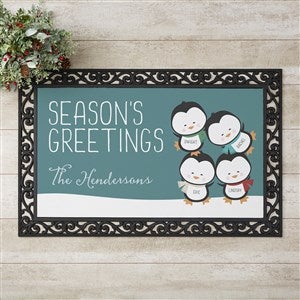 Holly Jolly Characters Personalized Christmas Doormat - 20x35 - 24843-M