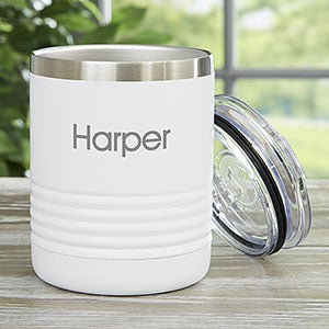 Personalized 10 oz. Vacuum Insulated Stainless Steel Tumbler - White - 24876-W